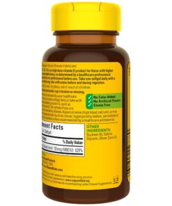 Nature Made Extra Strength Vitamin D3 5000 IU (125 mcg), Dietary Supplement for Bone, Teeth, Muscle and Immune Health Support, 180 Softgels, 180 Day Supply 180 Count 27 712YsAB5xTL