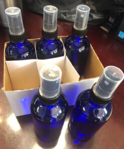 Vivaplex 6 pieces, Cobalt Blue, 4 oz Glass Bottles, with Black Fine Mist Sprayer 32 712YzgVgpyL