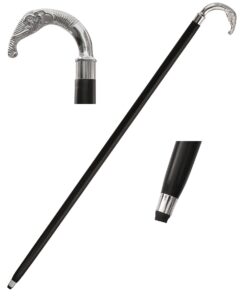 SouvNear 36'' Canes and Walking Sticks in Natural Wood with Elephant Trunk Shaped Brass Handle - Wooden Decorative Walking Cane Fashion Statement Gifts for Men/Women/Seniors/Grand Parents 7 712aEiWTEHL