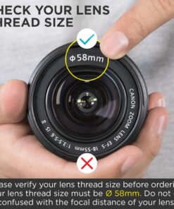 Altura Photo 58MM 0.35x Fisheye Canon Wide Angle Lens (w/Macro Portion) for DSLR Cameras EOS Rebel 70D 77D 80D 90D T8i T7 T7i T6i T6s T6 T5i T5 T4i T3i T100 SL1 SL2 SL3 - Canon Mount 31 712aVekwnSL