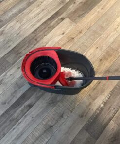 O-Cedar EasyWring Microfiber Spin Mop, Bucket Floor Cleaning System, Red, Gray 41 712aZbz3NgL