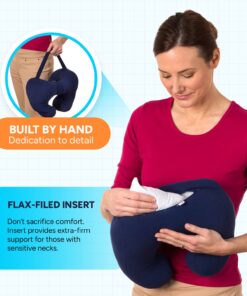 Sunnybay Chiropractic Neck Pillow Recliner- Travel Pillow for Neck Therapy, Stress & Pain Relief - Therapeutics Neck Pillow - Original Neck Support (Medium, Navy Blue) Medium 16 712ayW2oSSL 3