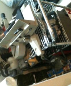 Seville Classics UltraDurable NSF Commercial Heavy Duty Metal Rolling Utility Cart, w/ Steel Shelves, Handle Bar for Restaurant, Garage, Warehouse, Kitchen, Office, Top Shelf (36"W x 18"D) Chrome Top Shelf (36"W x 18"D) 51 712b4QCwyqL