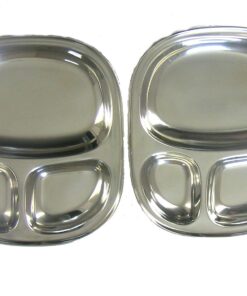 Qualways Kids's Tray - Divided Stainless Steel Tray Set of 2 13 712bzBpKfHL