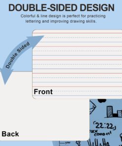 6 Pack Dry Erase Boards, 9"x12" Double Sided Small Whiteboards with Lines for Kids, Students, Education Teacher Classroom, Mini Portable Drawing Learning Lapboards with 7 Colors Pens, 6 Erasers 6 Pack Plain/Lined 20 712c1xJRi0L