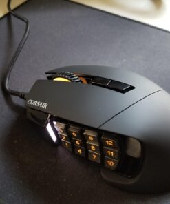Corsair Scimitar Pro RGB - MMO Gaming Mouse - 16,000 DPI Optical Sensor - 12 Programmable Side Buttons - Black 29 712cImVGRFL