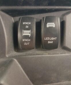 MICTUNING MIC-LSB1 Laser LED Light Bar Rocker Switch ON-Off LED Light 20A 12V, 5pin, Blue 33 712ckupDw7L