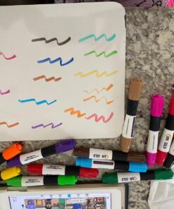 June Gold 39 Assorted Colored Dry Erase Whiteboard Markers, 13 Unique Colors, Chisel Tip, Low Odor, Comfortable Grip & Vivid Lines 39 Colored Chisel Tip Markers 27 712cpBPriAL