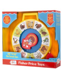 Fisher Price Classics - Farmer Says See 'n Say - Vintage Learning Toy, Sounds and Animals, Interactive Retro Game for Kids, Girls, Boys, Baby, Preschoolers, Toddlers, Unisex Ages 18 Months + 30 712cvYaYVlL