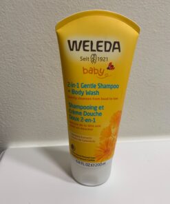 Weleda Baby Calendula 2-in-1 Gentle Shampoo and Body Wash, 6.8 Fluid Ounce, Plant Rich Cleanser with Calendula and Sweet Almond Oil Shampoo and Body Wash- Calendula 6.8 Fl Oz (Pack of 1) 29 712d2Ds4L