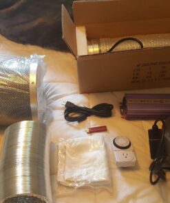 iPower 6 Inch 442 CFM Inline Fan with 6" 16 Feet Ducting Combo for Grow Tent Ventilation, Fan & Ducting & Filter, Silver 27 712dSaZ8QcL