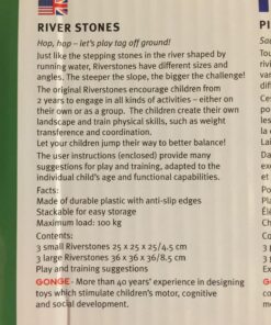 GONGE River Stones - The Original Non-Slip Stepping Stones for Kids - Balance, Coordination, Motor Skills - Vibrant Colors - Set of 6 31 712daxWlDPL