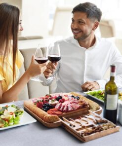 Charcuterie Boards Gift Set - Elegant Gifts for Women - Bambüsi Cheese Board Set with Serving Utensils - House Warming Gifts New Home, Wedding Gifts, Kitchen Gadget & Wine Gifts for Christmas 27 712dmQrhJQL