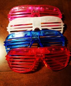 20 Pack LED Glasses New Years Eve Christmas Party Supplies, 6 Colors Light Up Glasses Shutter Shades Glow Sticks Glasses Led Party Sunglasses Kids/Adults Glow In Dark Party Favors Neon Carnival Party 20 Pack Led Glasses 24 712dn9aDkHL