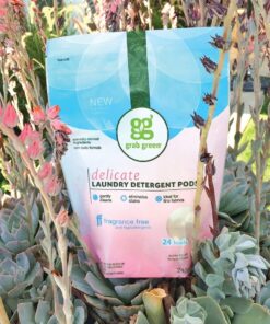 Grab Green Delicate Laundry Detergent Pods, 60 Count, Fragrance Free, Plant and Mineral Based, Gently Cleans, Eliminates Stains, Ideal for Fine Fabrics 60 Count (Pack of 1) 18 712eIVP2RsL