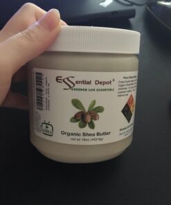 Essential Depot Shea Butter - Grade A - 16 oz - 1 lb - Organic - Unrefined - In resealable safety sealed HDPE Jar 25 712eQUGVixL