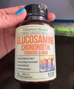 Glucosamine Chondroitin MSM Turmeric Boswellia - Joint Support Supplement. Antioxidant Properties. Helps with Inflammatory Response. Occasional Discomfort Relief for Back, Knees & Hands. 90 Capsules Glucosamine Chondroitin 36 712fCcP75TL