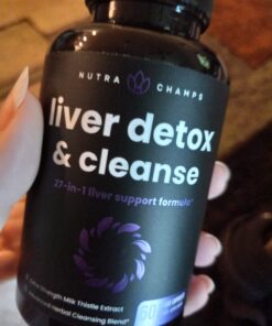 Liver Cleanse Detox & Repair Formula | 20+ Herbs: Milk Thistle Extract with Silymarin, Artichoke, Dandelion, Chicory Root Powder & More! | Premium Liver Support Pills Supplement, 60 Capsules 21 712flXUSb L