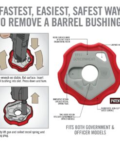 Real Avid 1911 Smart Wrench - Barrel Bushing Wrench, Government & Officer, Rubberized Non-Slip Outer Ring | Non-Marring Accessories for Breakdown Takedown Tool 19 712hH NRdxL