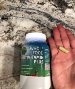 Vegan Whole Food Multivitamin with Iron, Daily Multivitamin for Women and Men, Made with Fruits & Vegetables, B-Complex, Probiotics, Enzymes, CoQ10, Omegas, Turmeric, Non-GMO, 90 Count 90 Count (Pack of 1) 35 712hwXWXfYL