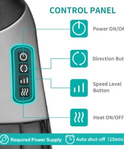 Shiatsu Neck and Back Massager with Soothing Heat, Nekteck Electric Deep Tissue 3D Kneading Massage Pillow for Shoulder, Leg, Body Muscle Pain Relief, Home, Office, and Car Use Black 24 712iMETkLIL