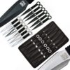 Ace Martial Arts Supply Ninja Stealth Black Throwing Knives with Nylon Case (Kunai 12 Pieces Set) Kunai 12 Pieces Set