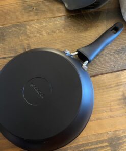 GoodCook 12-Piece Micro-Divot Nonstick Aluminum Cookware Set with Pans, Dutch Oven, Spoon and Turner, Black (6184) 12 piece set 40 712j9zbVb4L