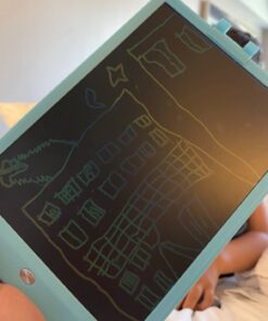 FLUESTON LCD Writing Tablet, Doodle Board Toys Gifts for 3-8 Year Old Girls Boys, 10 Inch Colorful Electronic Board Drawing Pad for Kids, Gifts for Toddler Educational Learning Travel Birthday, Blue Delightful Dolphin Blue 39 712jEP0Br L