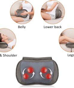 Snailax Shiatsu Massage Pillow with Heat -Deep Kneading Neck Shoulder Lumbar Calf Leg Foot Back Massager, Plush Cozy Design, Gifts for Men Woman 15.7" x 9.6" x 3.9" 26 712jZur7b9L