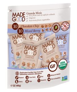 Alternative view of MadeGood Granola Minis Club Pack (20 ct, 0.85 oz. each); 10 Bags Chocolate Chip and 10 Bags Mixed Berry Granola Minis; Vegan, Gluten-Free, Allergy-Friendly, Organic, Non-GMO Snacks
