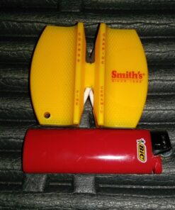Smith's CCKS 2-Step Knife Sharpener - Yellow - 2-Step Preset Coarse & Fine Slots - Outdoor Handheld Knife Sharpener - Fishing, Hunting, Fillet, Pocket Knives - Compact Plastic Portable Keychain Tool 33 712k5O6q7tL