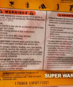 HotHands Body & Hand Super Warmers - Long Lasting Safe Natural Odorless Air Activated Warmers - Up to 18 Hours of Heat - 40 Individual Warmers 40 712kLF1kL
