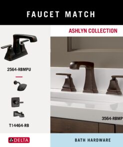 Delta 76446-RB Ashlyn Wall Mount Round Closed Towel Ring Bath Hardware Accessory in Spotshield Venetian Bronze 14 712kX46wN4L