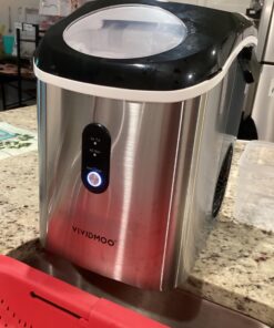 Nugget Ice Makers Countertop, 33 Lbs/Day Sonic Ice Maker, Countertop Ice Maker with Tooth-Friendly Chewable Ice, Soft Pebble Ice Maker with Self-Cleaning Function, VIVIDMOO 49 712l7vsHfNL