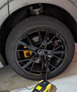 VacLife Portable Air Compressor - Air Pump for Car Tires (up to 50 PSI), 12V DC Tire Pump for Bikes (up to 150 PSI) w/ LED Light, Digital Pressure Gauge, Model: ATJ-1166, Yellow (VL701) Large 39 712lVcEkrL