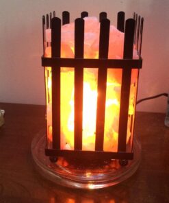 Himalayan Glow 1333 Metal Basket Lamp-Dimmer Switch & ETL, Certified Cord, Pink Salt 20 712mZmIc57L