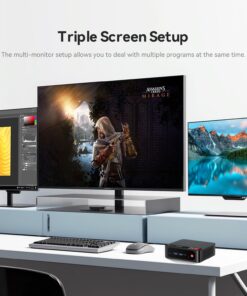 Beelink Mini PC, AMD Ryzen 7 5700U(8C/16T, Up to 4.3GHz), 16GB DDR4 RAM 500GB PCIe3.0 x4 SSD, SER5 Pro Mini Desktop Computer Support 4K Triple Display/DP/HDMI/USB 3.2/WiFi 6/BT5.2, Gaming/Office/Home R7-5700U 16G+500G 19 712mjNNvlDL 2