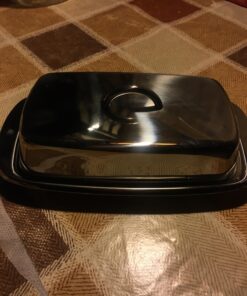 Norpro Stainless Steel Double Covered Butter Dish 1 Silver 20 712ms9HWDyL