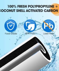 PUREPLUS 5 Micron 10" x 4.5" Whole House Sediment and Carbon Water Filter Replacement Cartridge for GE FXHTC, GXWH40L, GXWH35F, GNWH38S, Culligan RFC-BBSA, WRC25HD, PP10BB-CC, Pentek RFC-BB, 2Pack 2 Count (Pack of 1) 21 712mv9mdOkL