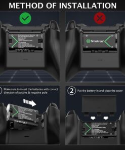 Smatree Rechargeable Battery Compatible with Xbox Series X|S/Xbox One/Xbox One S/Xbox One X/Xbox One Elite Wireless Controller, 3 Pack Batteries with Charger 24 712n8Ahig4L
