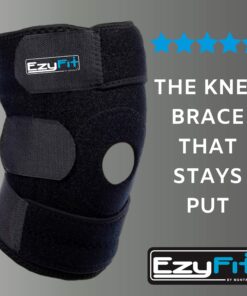 EzyFit Knee Brace Support For Arthritis, ACL, LCL, MCL, Sports Exercise, Meniscus Tear Injury Recovery - Side Stabilizers Open Patella - Best Comfort Fit Adjustable Neoprene Wrap - 3 Sizes Medium 9 712nYJlfTeL
