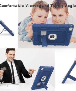 Rantice iPad 6th Generation Cases, iPad 5th Generation Case, iPad Air 2 Case, iPad 9.7 Case, Shockproof Rugged Drop Protection Cover Built with Kickstand for iPad 9.7'' A1893/A1954/A1822/A1823 Navy Blue+Gray 18 712nbgj4iuL
