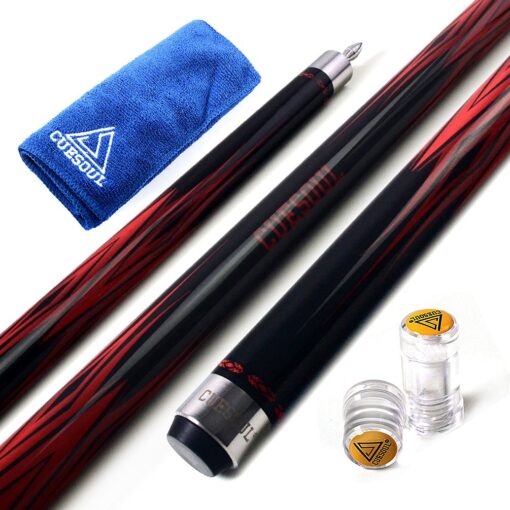 CUESOUL SOOCOO Series 58" 19oz Maple Pool Cue Black 12.75mm