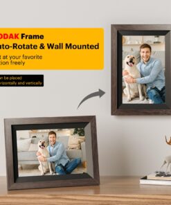 KODAK Digital Picture Frame, 32G10.1 Inch WiFi Digital Photo Frame 1280x800 HD IPS Touch Screen, Auto-Rotate, Share Photos and Videos via KODAK App, Gifts for Friends and Family 1012 Black-32G 21 712o DRTR9L