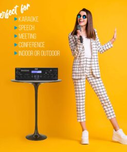 Pyle Wireless Microphone Power Amplifier System - 200W Dual Channel Sound Audio Stereo Karaoke Speaker Receiver w/USB, AUX, Microphone in w/Echo, Radio,Home Theater via RCA, Studio Use PDA8BUWM.5 14 712o3C1KoDL