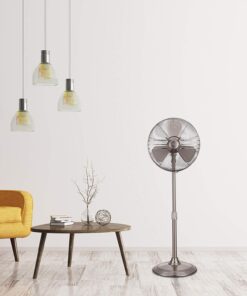 Hunter 90438 16” RETRO Stand Fan with Brushed Nickel Finish 21 712o9L7z3yL