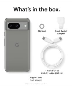 Google Pixel 8 - Unlocked Android Smartphone with Advanced Pixel Camera, 24-Hour Battery, and Powerful Security - Obsidian - 128 GB Phone Only 24 712pIDoVjBL