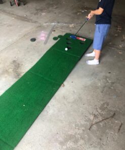 PutterBall Golf Pong Game Set The Original - Includes 2 Putters, 2 Golf Balls, Green Putting Pong Golf Mat & Golf Hole Covers - Best Backyard Party Golf Game Set 21 712pYDQAnL