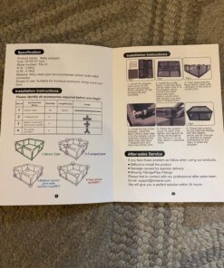 Tmsene Baby Playpen, Playard for Babies and Toddlers, Sturdy Safety Baby Fence with Breathable Mesh and Zipper Gates, Indoor & Outdoor Play Pens for Kids Activity Center (Grey) Grey 36 712q0vIo2LL