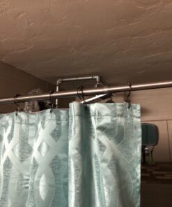 iDesign Forma Metal Tension Rod, Adjustable Customizable Curtain Rod for Bathtub, Shower Stall, Closet, Doorway, 26-42 Inches, Polished and Brushed Stainless Steel 26"-42" 16 712qKmRHnbL